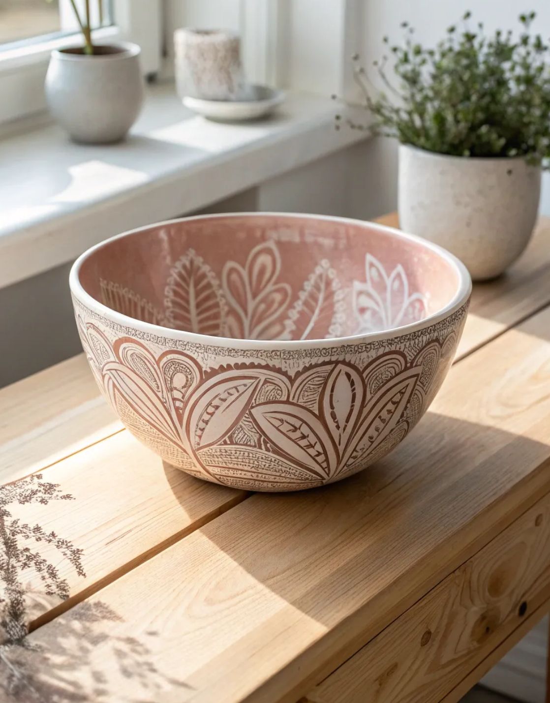 Decorated White Bowl