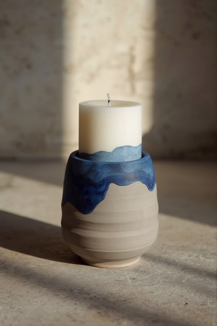 Modern Clay Candle Holder