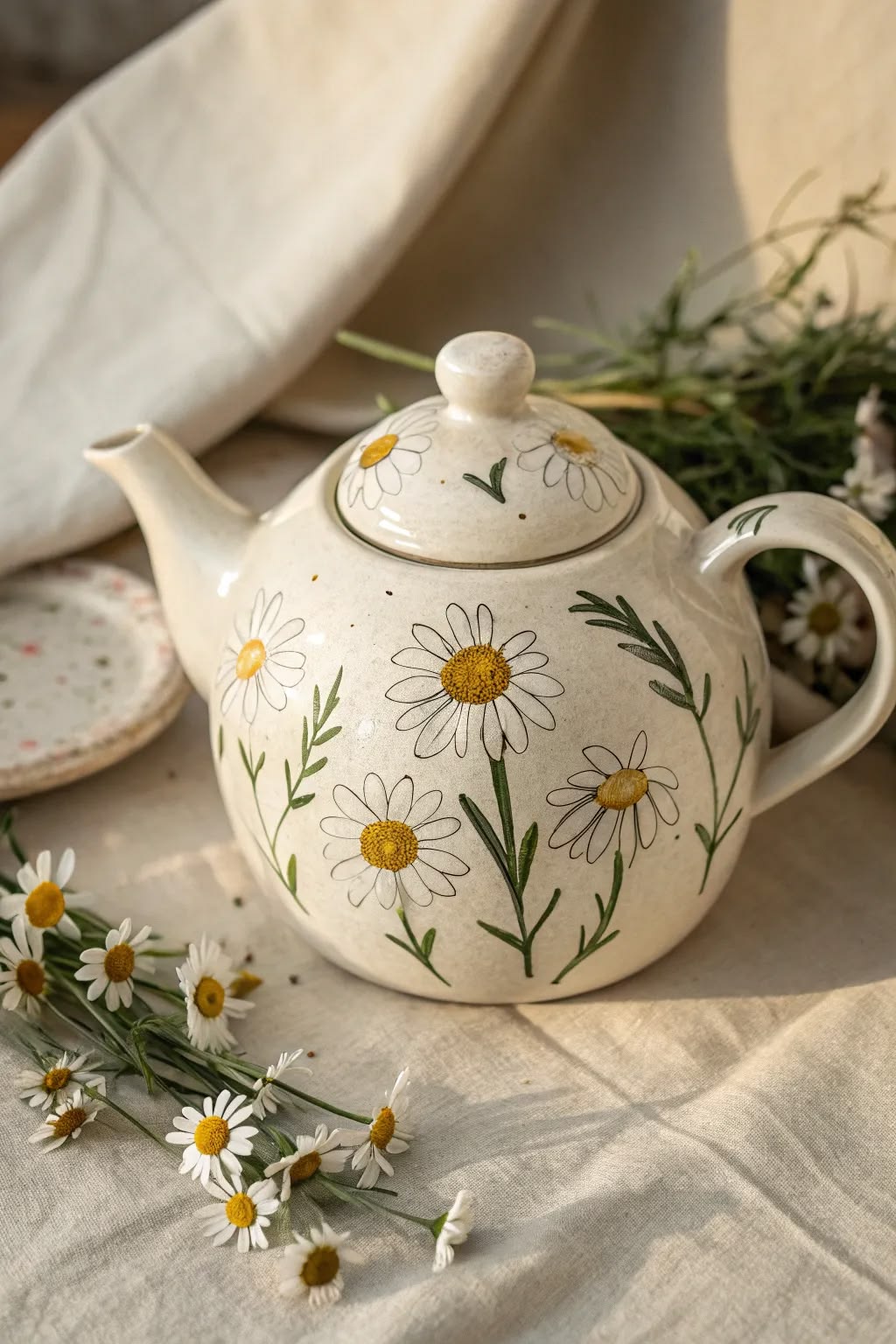 Painted Flower Teapot