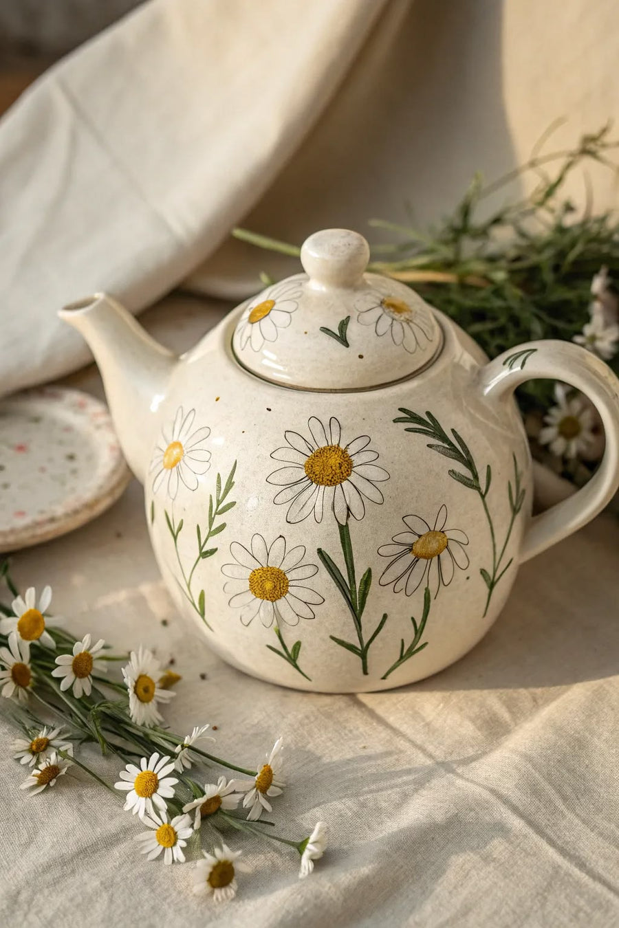 Painted Flower Teapot