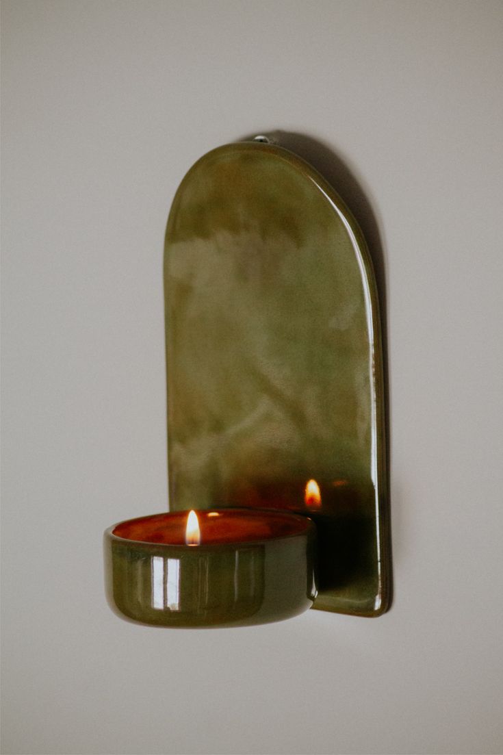 Shelf Clay Candle Holder