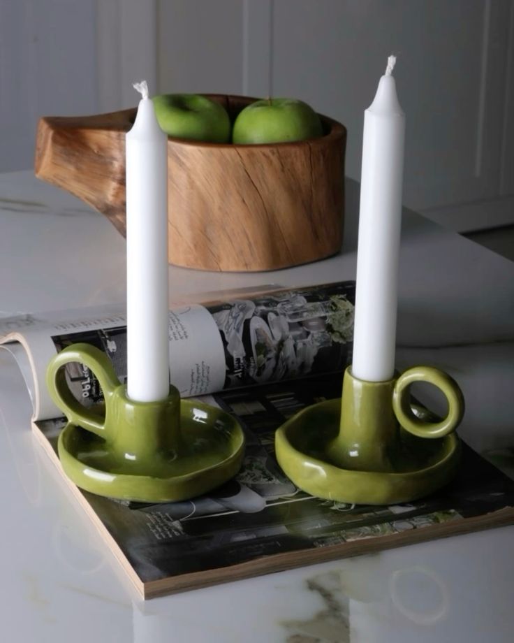 Table Clay Candle Holder